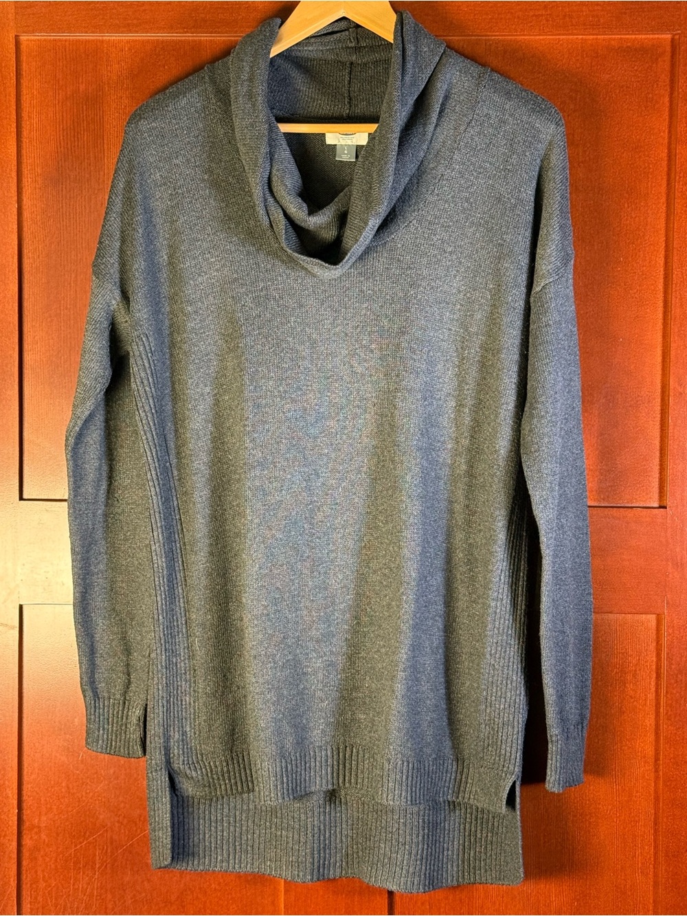 Old Navy Large Gray Cowl Neck Tunic Sweater Cotton Blend